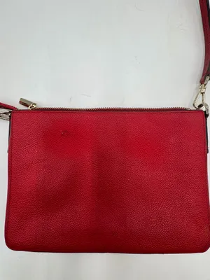 Kate Spade New York Red Pebbled Leather Crossbody Shoulder Bag Purse Dust Bag thumbnail 11