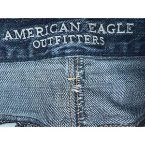 American Eagle High Rise Dark Wash Distressed Jorts Size 2 100% cotton #769 thumbnail 4