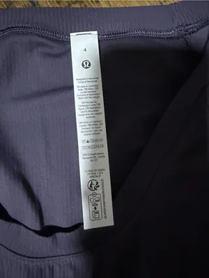 Lululemon All Aligned Ribbed Long-Sleeve Midi Dress - Purple/Grey - Size 4 thumbnail 7