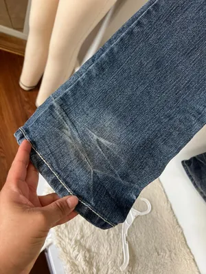 Wallflower Womens Flare Jeans Blue Stretch Dark Wash Denim Maternity M thumbnail 14