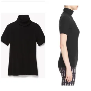 Theory black turtleneck top NEW thumbnail 7