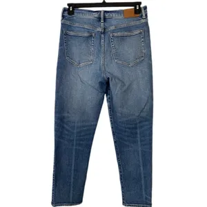 American Eagle Outfitters AE77 Premium Blue Distressed Mom Jeans + a Free Gift! thumbnail 3