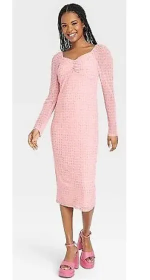 House of Aama Black History Month Sweetheart Neck A-Line Dress - Pink Women's 1X thumbnail 2