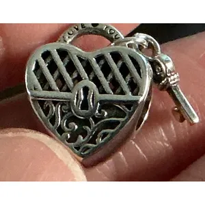 Pandora 790971 Key to My Heart Charm Sterling Silver S925 ALE Retired thumbnail 6