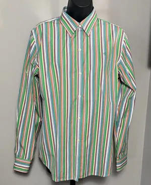 Lauren Ralph Lauren LRL Medium Striped Button Down Dress Shirt thumbnail 1