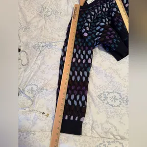 Koche Cropped Polka Dot Sweater Womens size large FLAWED‎ Black thumbnail 8