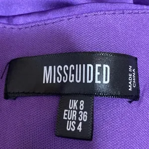 Missguided Purple Silk Satin Sleeveless Cami Camisole Tank Mini Slip Dress Sz 4 thumbnail 3