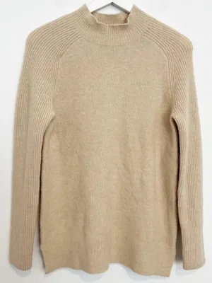 Banana Republic Sweater Size Small Merino Wool Rib Knit Mock Neck Corporate Chic thumbnail 2