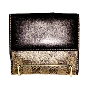 Authentic Gucci GG Supreme Coated Canvas and Leather French Flap Bifold … thumbnail 3
