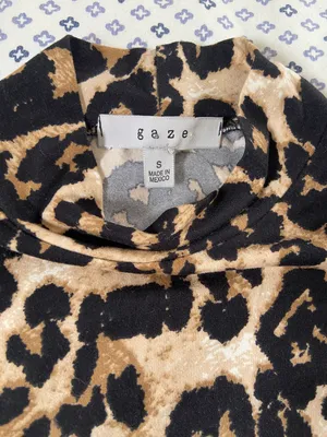 Leopard Print Mock Neck Tank Multi thumbnail 2