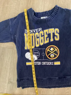 Denver Nuggets vintage-style graphic crewneck sweatshirt, Navy, Size 10/12, NWT thumbnail 9