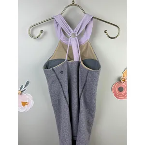 Lululemon Purple and Gray Running Motivate Halter Strappy Back Tank - Size - 4 thumbnail 4