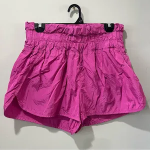 Free‎ People FP Movement Women's Large The Way Home Shorts Vivacious Violet Pink thumbnail 4