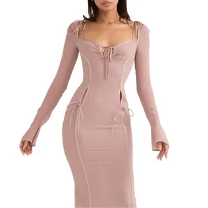 House of CB Ophelia Midi‎ Dress in Blush Size Small NWT thumbnail 5