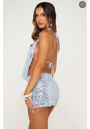 White Fox Boutique Sequin Skirt Set thumbnail 2