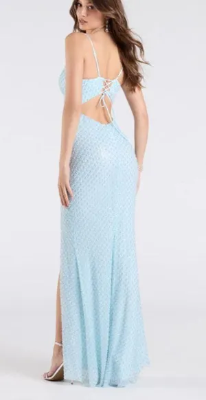 Windsor Formal Dress Long Sequin blue thumbnail 3