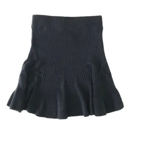 Free people solid gold swingy sweater skirt black thumbnail 5