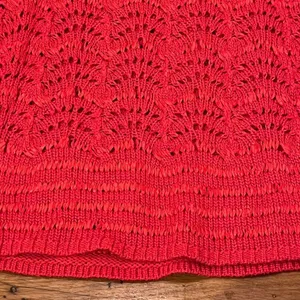 Chico's Pink Crochet Open Knit Long Sleeve Pullover Boho Sweater thumbnail 6