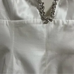 NEW NWT Acler Oakwood Rhinestone Embellished Mini Dress In Ivory thumbnail 8
