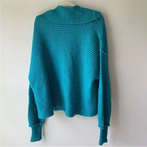 Free People Marlie Ribbed Pullover Sweater‎ in Mar Chiquita xs thumbnail 9