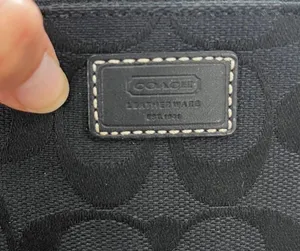 Coach Signature Jacquard Black Wristlet Wallet Purse thumbnail 8