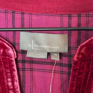 NEW Anthropologie Women's Size XS Melody Velvet‎ Tunic Dress Raspberry Pink Red thumbnail 9