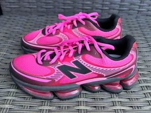 New Balance 9060 Pink Burgundy Black Mesh Running size 5.5/ 7 women thumbnail 1