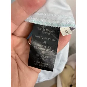 Isabel Marani Midi Dress Womens S Blue Excellent Cotton Button Front Pockets thumbnail 4