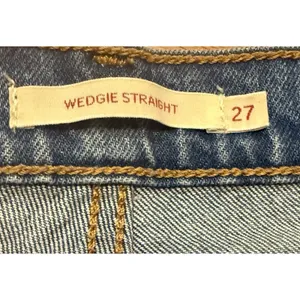Levi's True VTG‎ 90's Wedgie High Rise Straight Leg Button Fly Med Wash Jeans 27 thumbnail 4