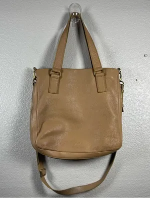 Fossil leather tote bag thumbnail 1