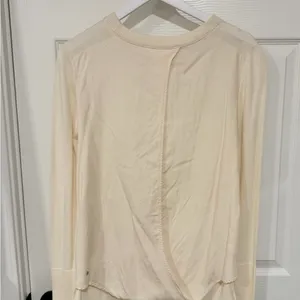 Lululemon Cream Minimalist Cashmere Blend Open Back Longline Medium Sweater thumbnail 6
