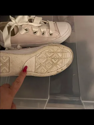 Converse Light Pink pastel Low-Top Sneakers with Satin Ribbon Laces thumbnail 4