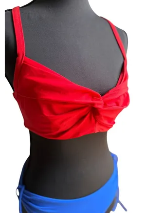 Athleta Twist Front Underwire Bikini Top | 34B/C | Red | Bra-Sized Swim Top thumbnail 1