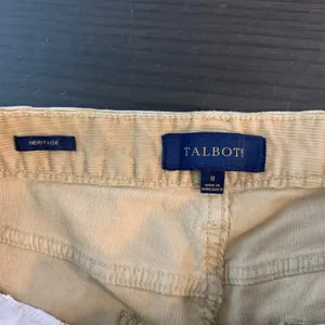 Talbots‎ Heritage Tan Corduroy Straight Leg Pants Womens 8 Khaki Stretch Cotton thumbnail 3