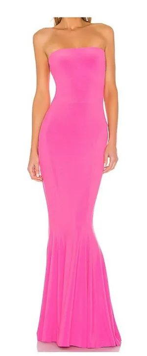 Norma Kamali x Revolve Strapless Fishtail Gown in Orchid Pink Size XS thumbnail 1