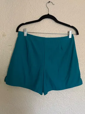 Vintage Nike Teal Green Athletic double layer running Shorts size Medium thumbnail 2
