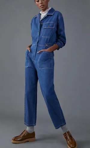 Anthropologie Mare Mare Aya Denim Utility Jumpsuit thumbnail 1
