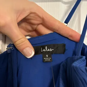 Lulu’s Cascading Crush Blue Tiered Bustier Midi Dress NWT thumbnail 5