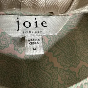 JOIE 100% Silk M Ruffle-Hem Shift Dress Paisley Button Front High Neck Sundress thumbnail 11