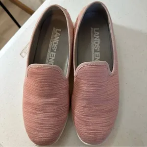 Lands'‎ End Slip On Sneakers Womens 9.5 Pink Comfort Step Knit Walking Shoes thumbnail 9