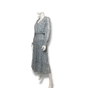 Entro Boho Prairie Tiered Smocked Cuff & Waist Maxi Dress Size‎ Medium thumbnail 5
