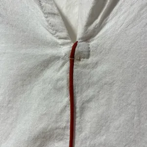 embroidered white top with button sleeves size small thumbnail 6