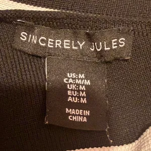 Sincerely Jules Black Contrast Trim Cross Front Halter Knit Crop Top M thumbnail 2