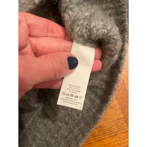 Kate Spade Chunky Knit Alpaca Blend Oversized Turtleneck sweater in grey M thumbnail 2