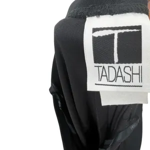 Tadashi Shoji Vintage 90s Sheer Mesh Overlay Formal Maxi Skirt Black Size Medium thumbnail 7
