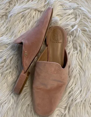 Tory Burch Mules color light pink size 6.5 condition good soft leather thumbnail 6