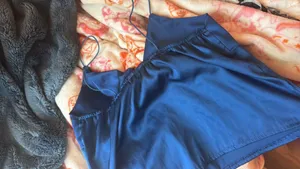 Royal blue silk top Size M thumbnail 3