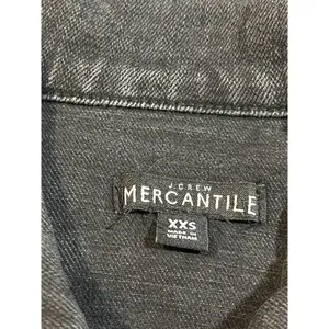 J Crew Mercantile Women's Size XXS Black Denim Jacket‎ in Distressed Wash S-306 thumbnail 4