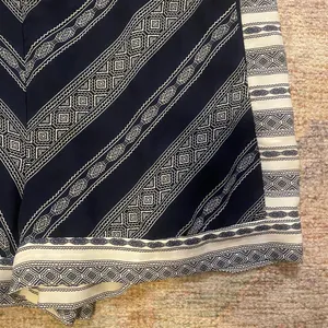 Xhilaration Pull-On Elastic Waist Bohemian Navy & White Shorts thumbnail 2