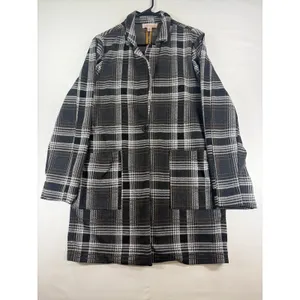Philosophy Republic Clothing Grey Plaid Longline Blazer Coat Large Single Button thumbnail 2